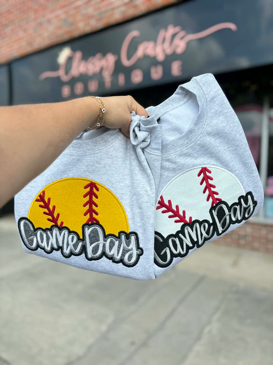 Game Day Glitter Applique Embroidery