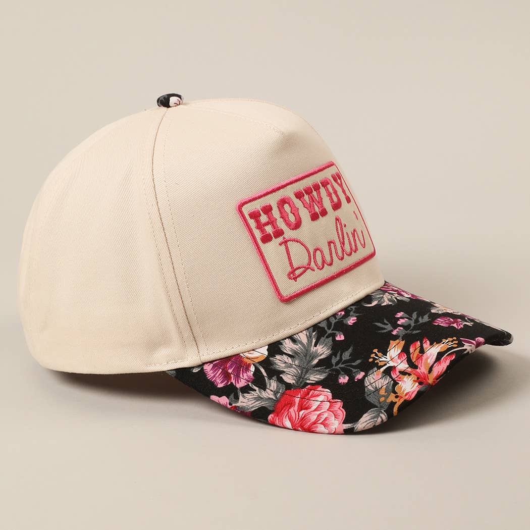 Howdy Darlin' Floral Patch Trucker Hat