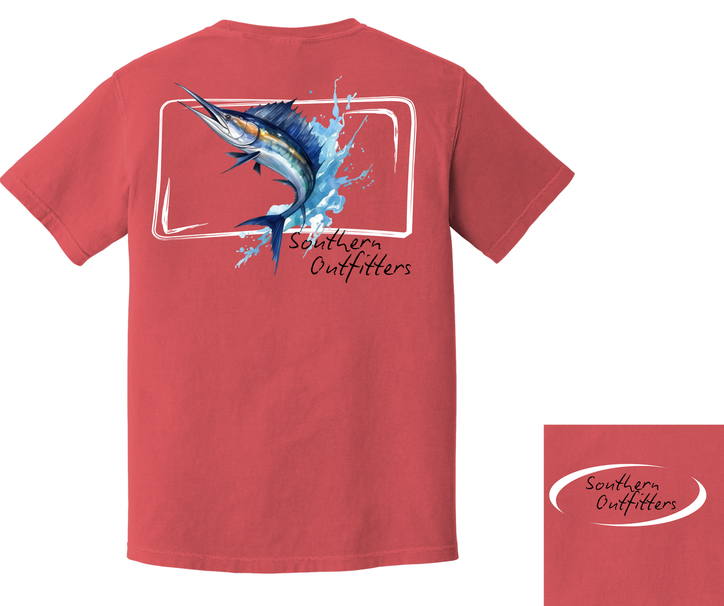 Sailfish - Watermelon - Comfort Color Short Sleeve Southern Outfitters