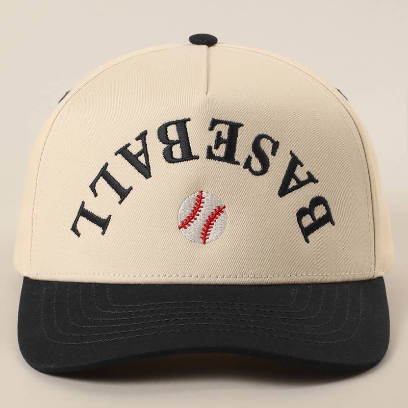 Baseball Upside Down Lettering Trucker Hat
