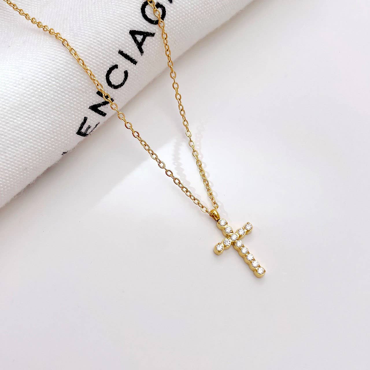 Rhinestone Cross Necklace