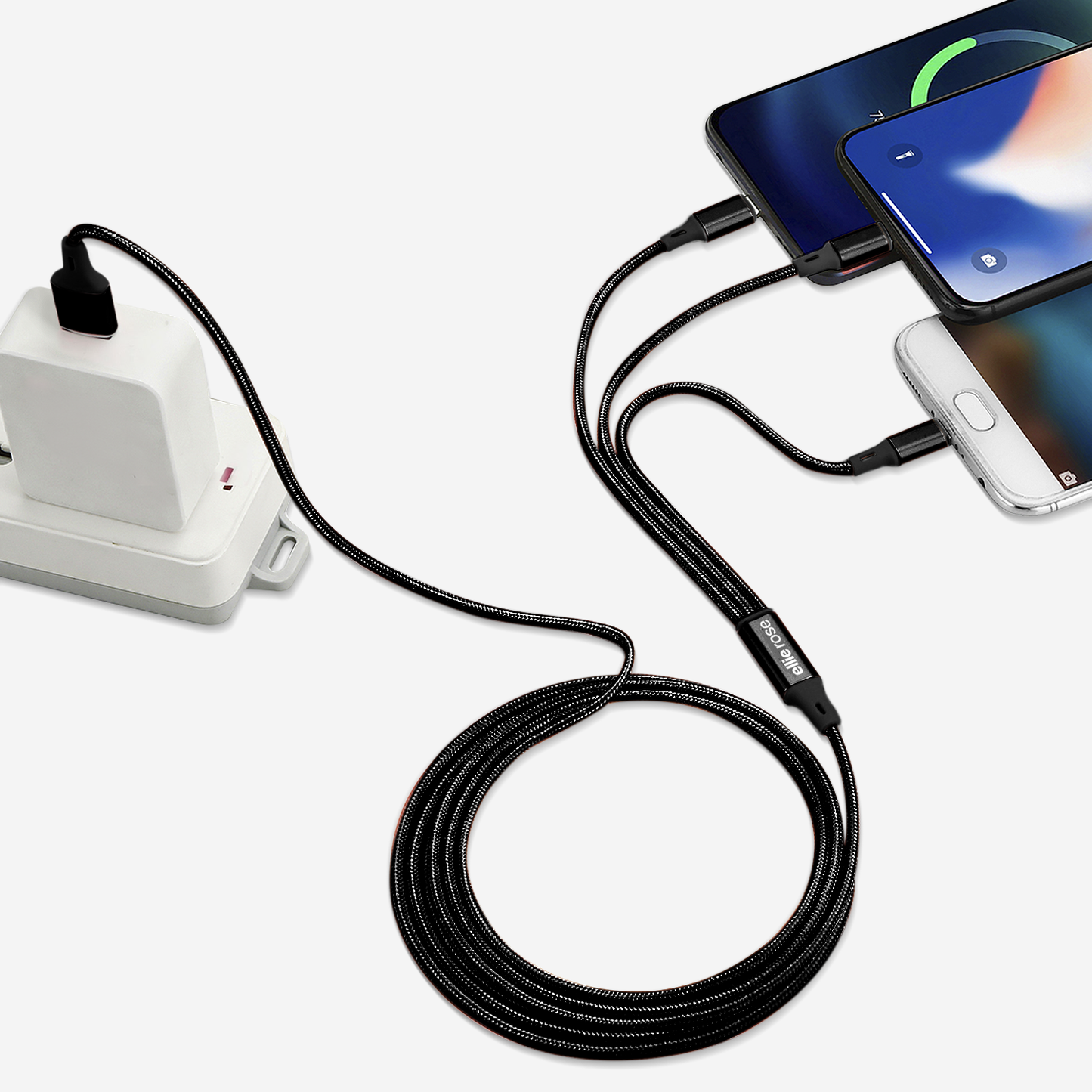 3-in-1 Stay Charged Cable 10 Ft