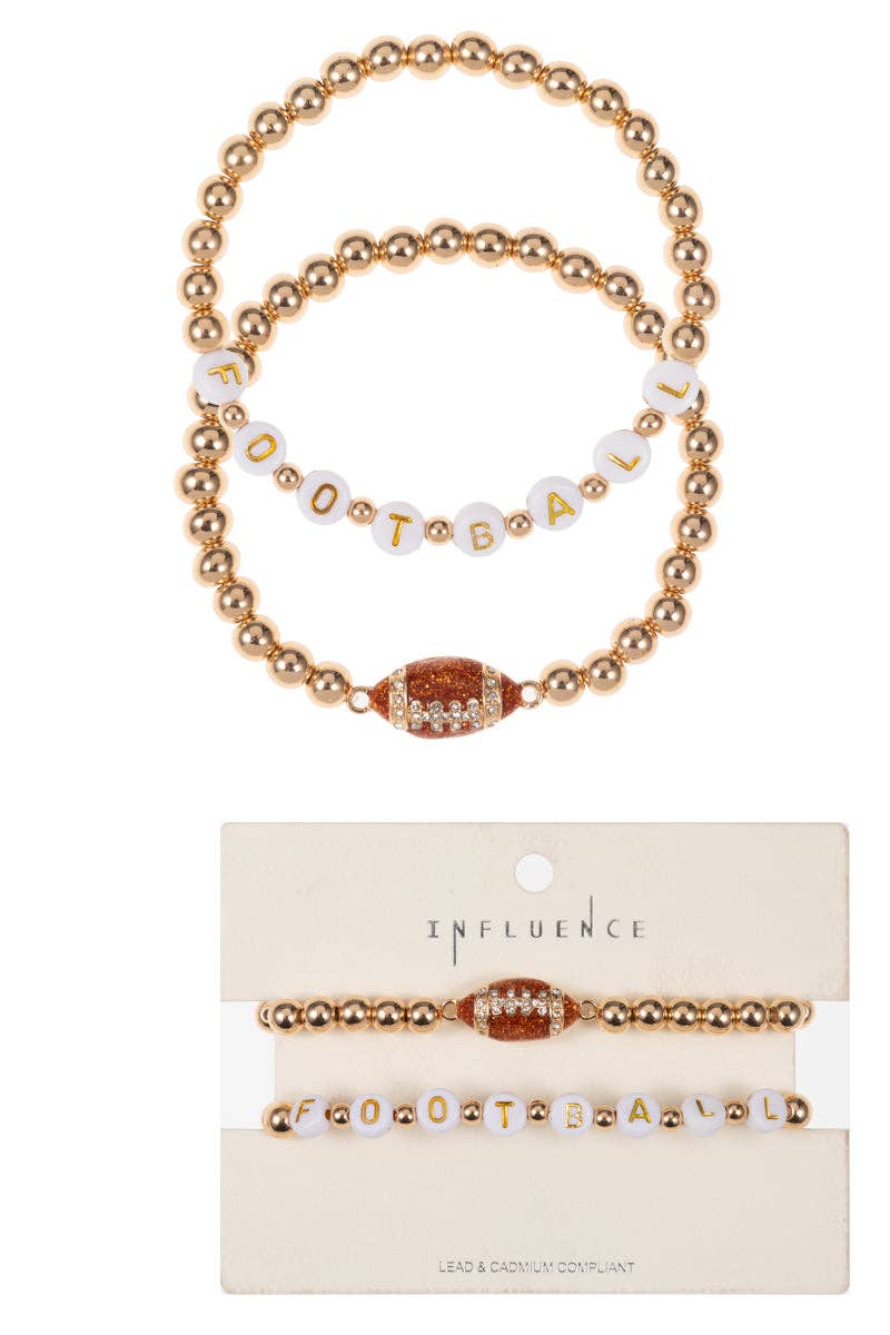 Friday Night Lights – Football Stretch Bracelet Set