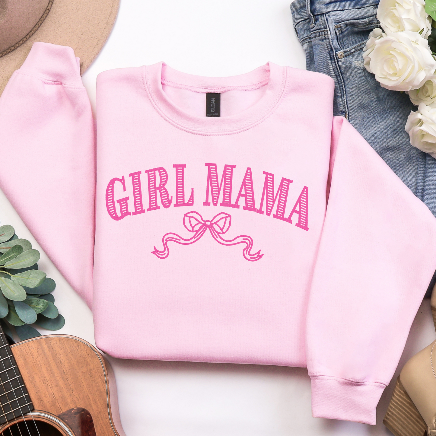 Girl Mama / Mom Embroidered Sweatshirt