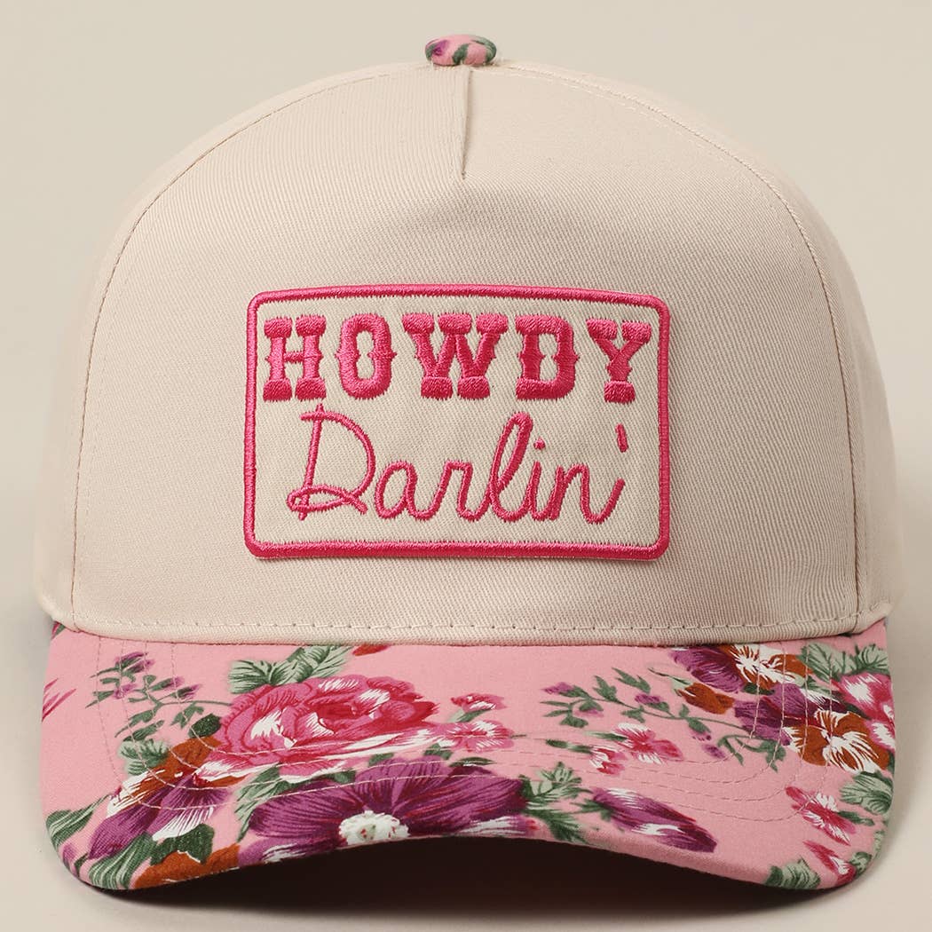 Howdy Darlin' Floral Patch Trucker Hat