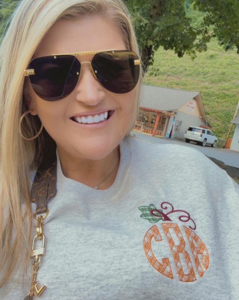 Checkered Monogrammed Sweatshirt