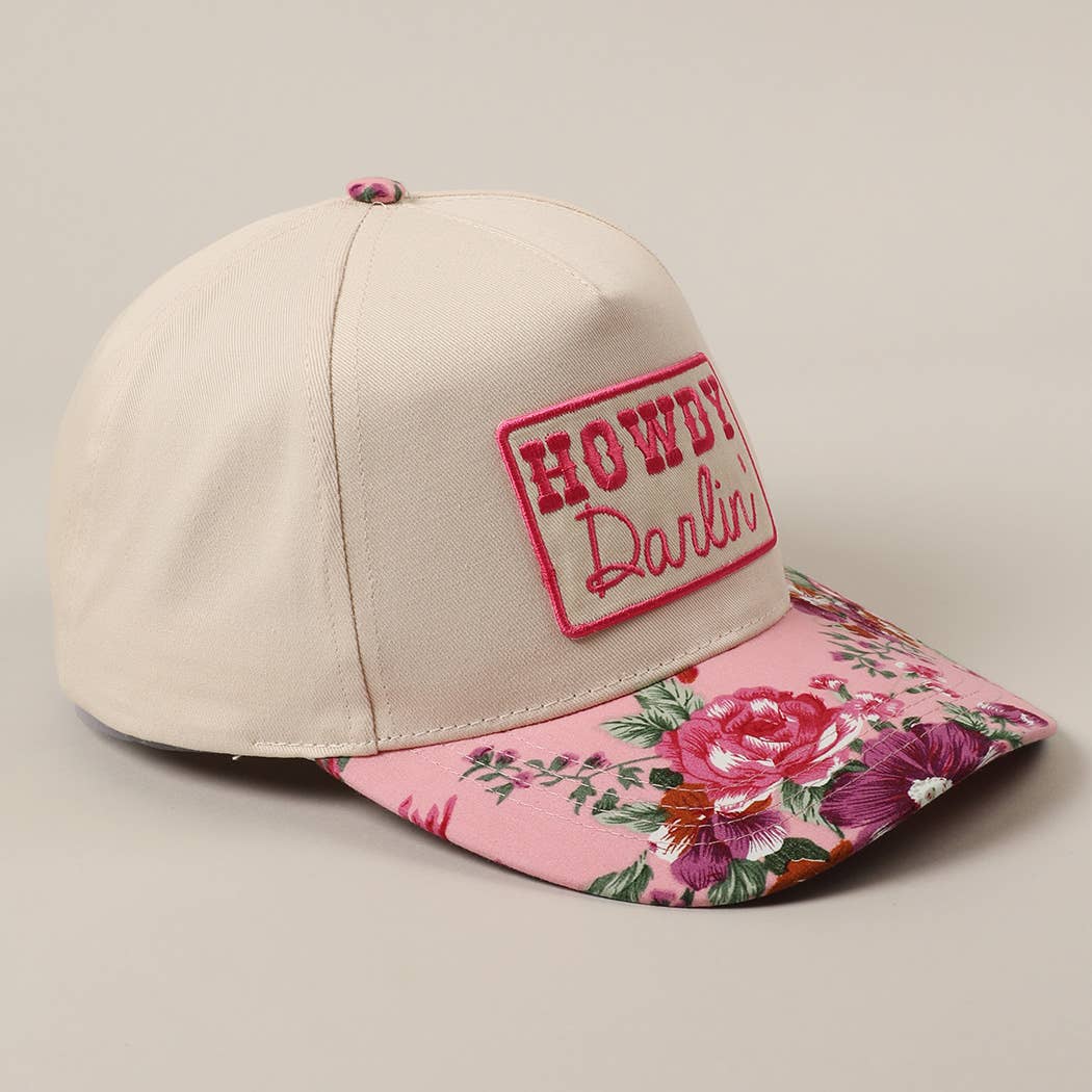 Howdy Darlin' Floral Patch Trucker Hat
