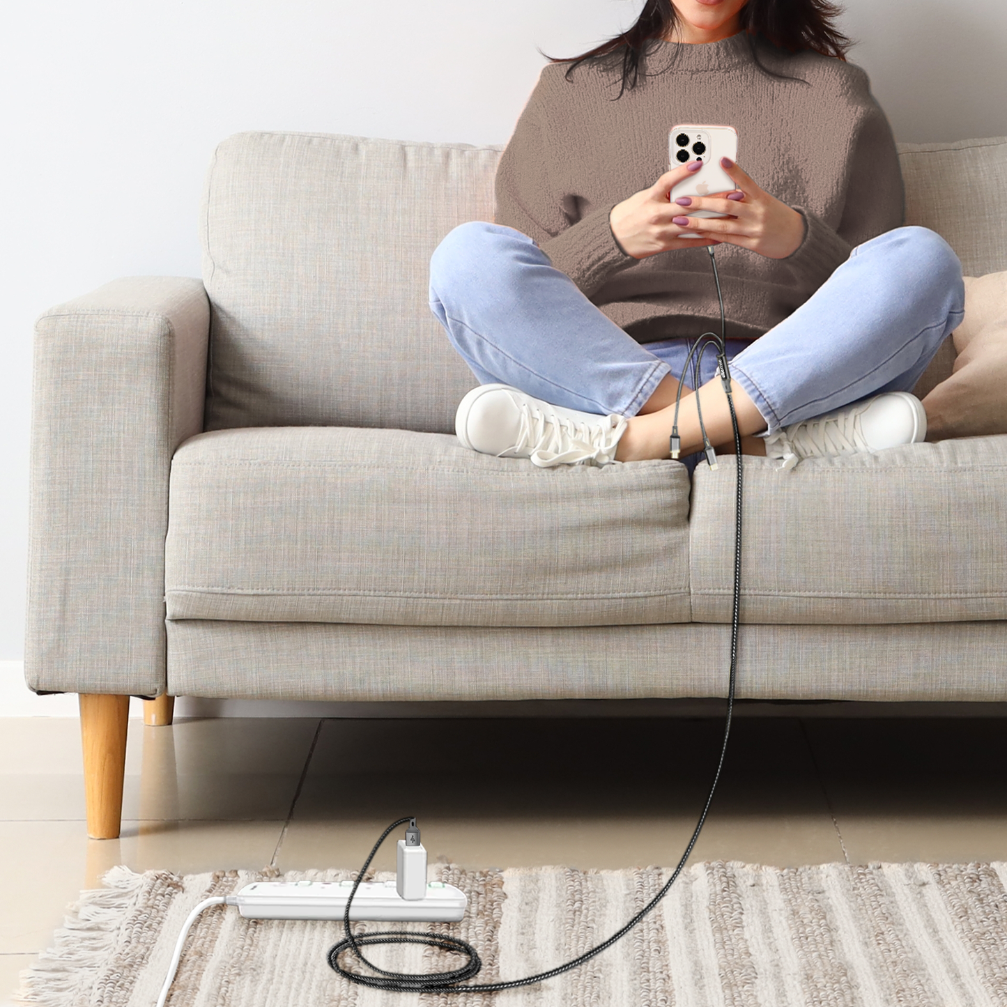 3-in-1 Stay Charged Cable 10 Ft