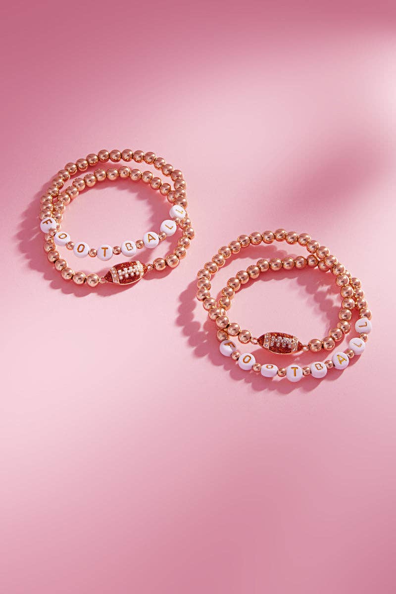 Friday Night Lights – Football Stretch Bracelet Set