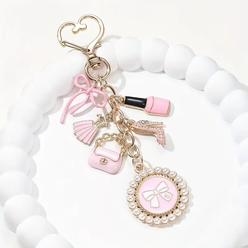Coquette Girly Charm Keychain