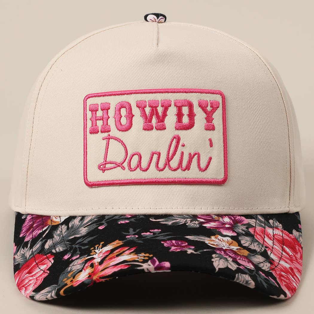 Howdy Darlin' Floral Patch Trucker Hat