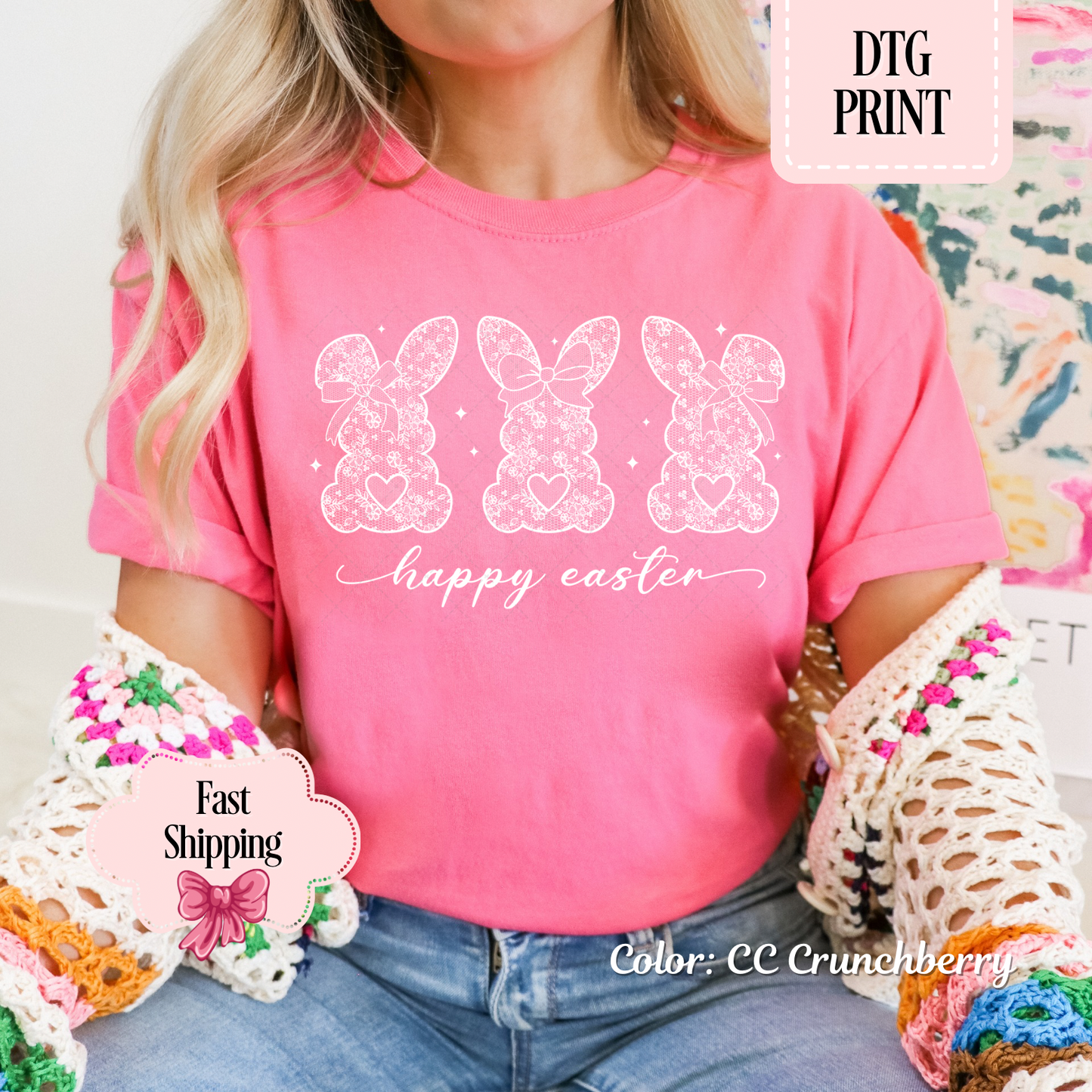 Happy Easter (White Lace)