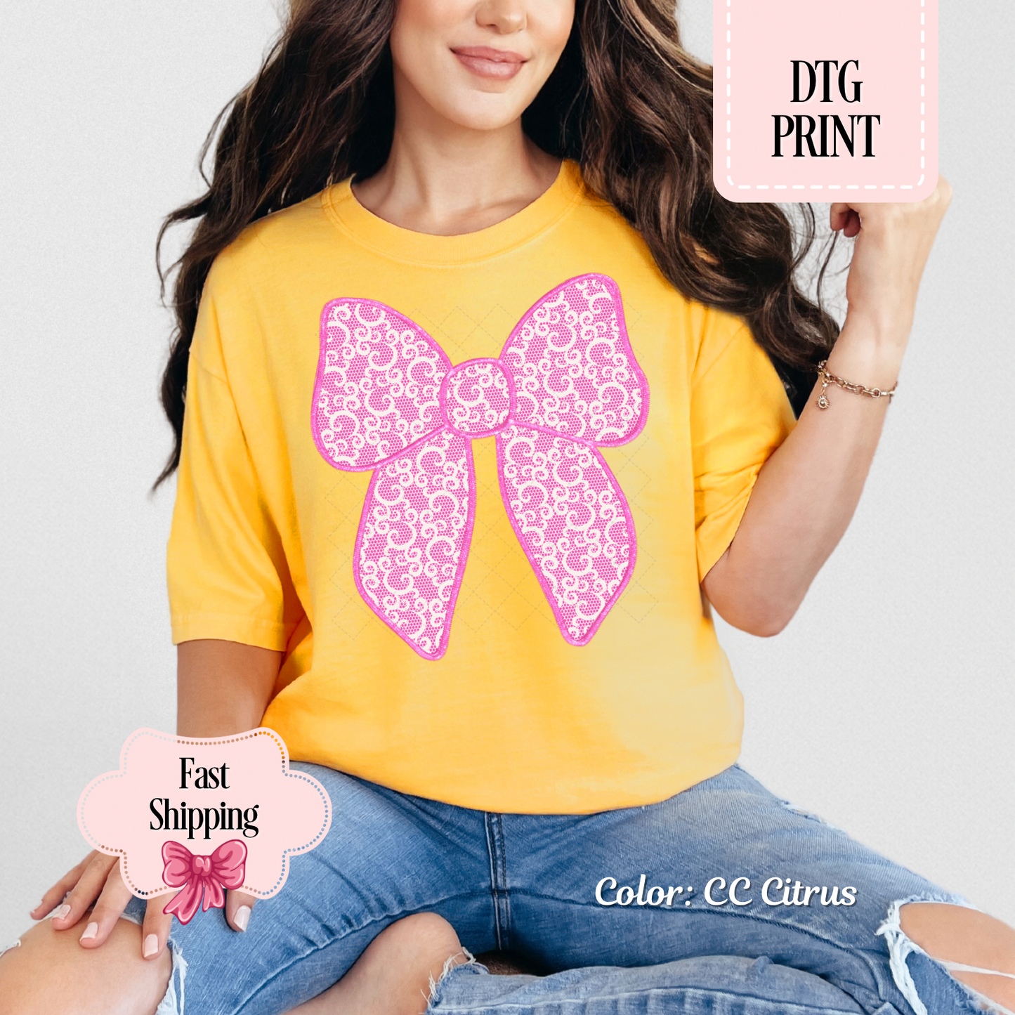 Pink Lace Bow