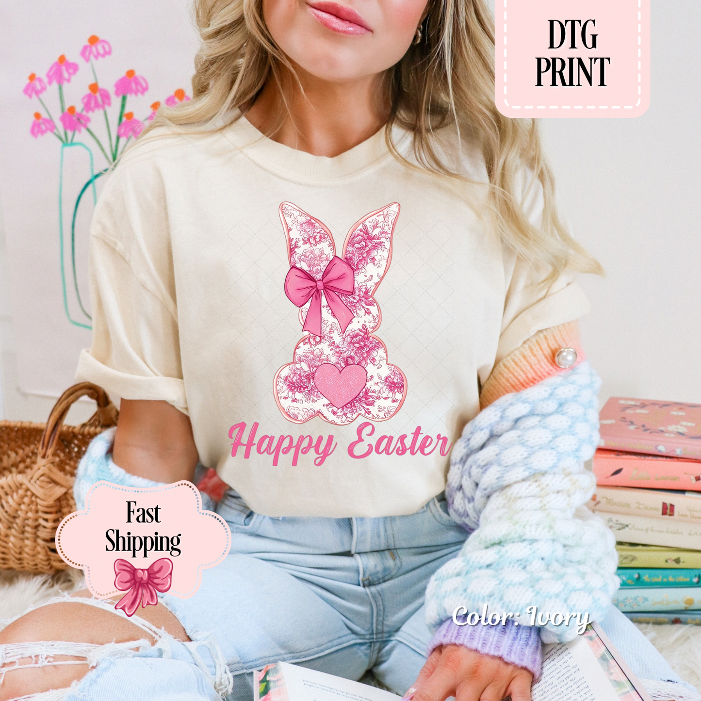 Happy Easter (Pink Chinoiserie)