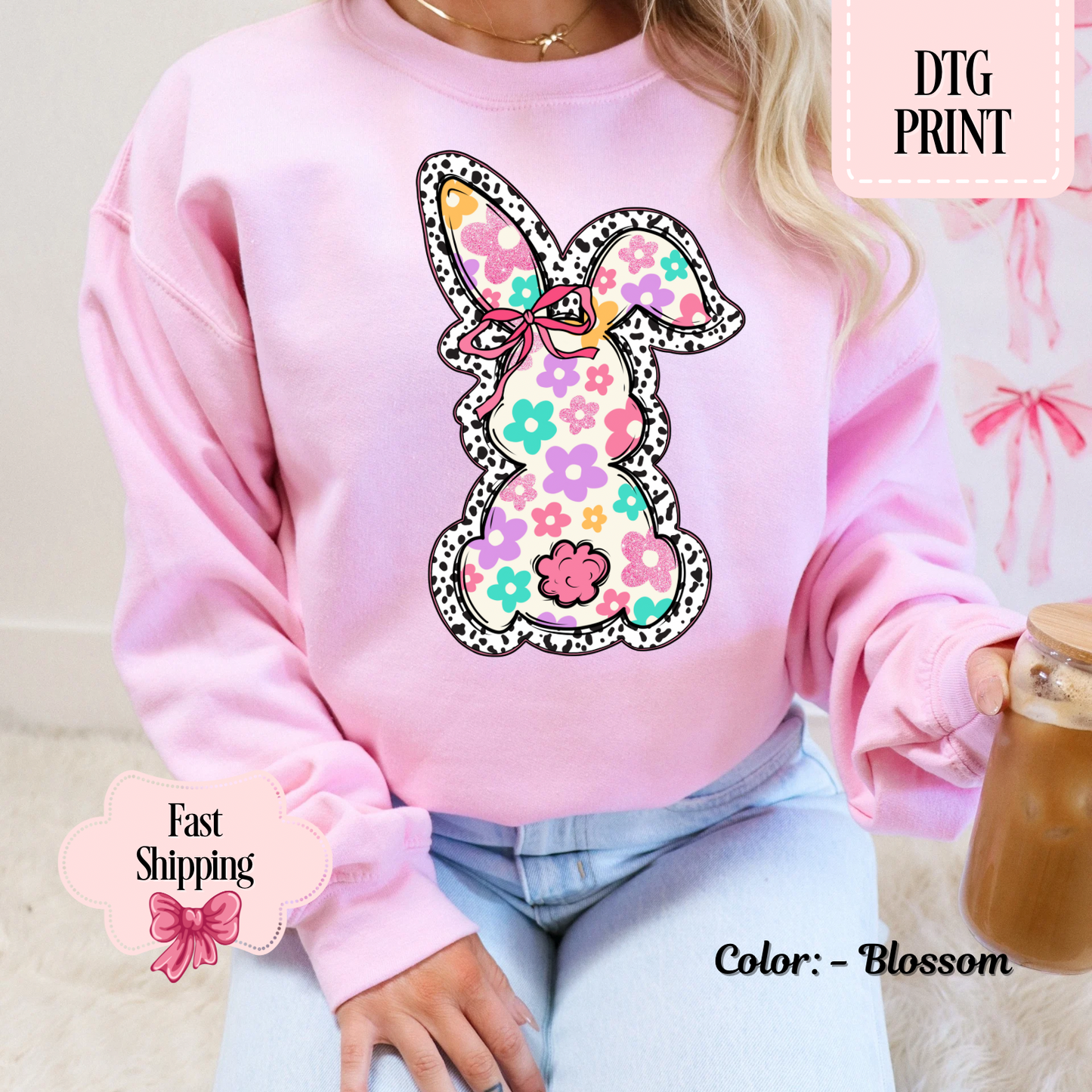 Retro Floral Bunny