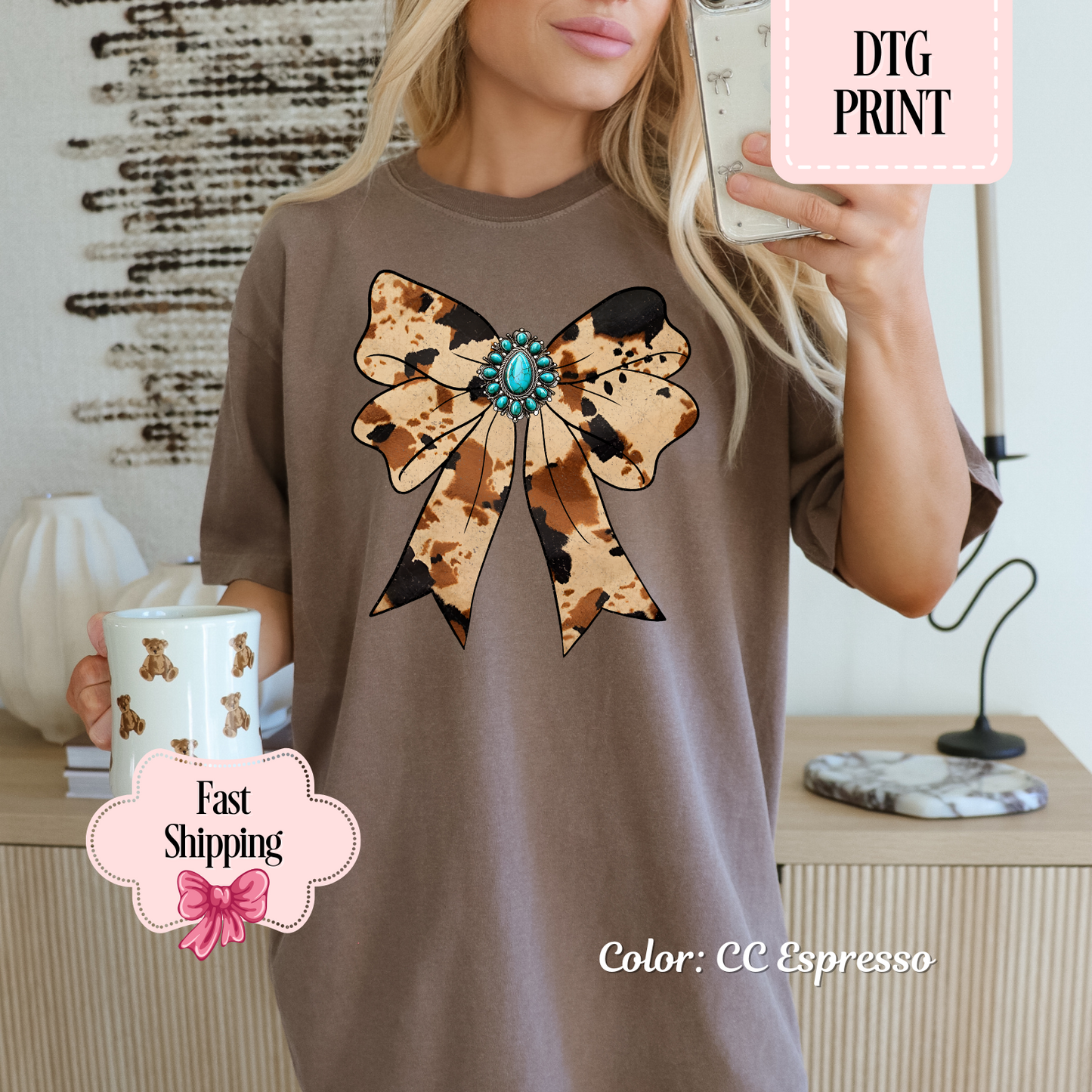 Cowhide Tortoise Bow