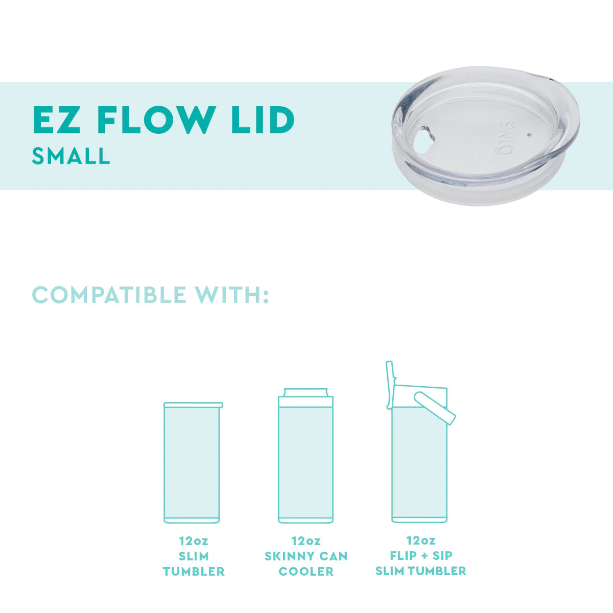 Swig Clear EZ Flow Lid - Small 2.75"