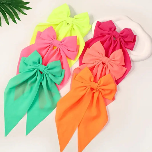 Fluorescent Bow Hair Clip