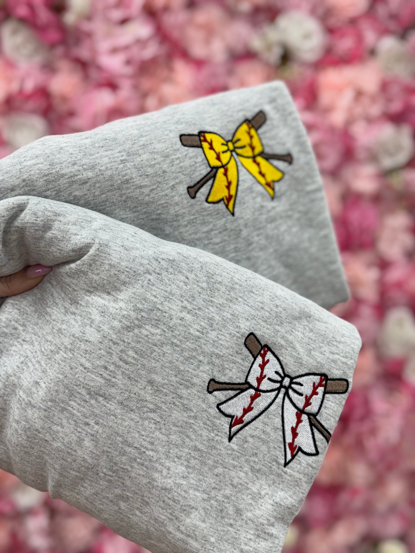 Coquette Bat & Ball Embroidered Pocket