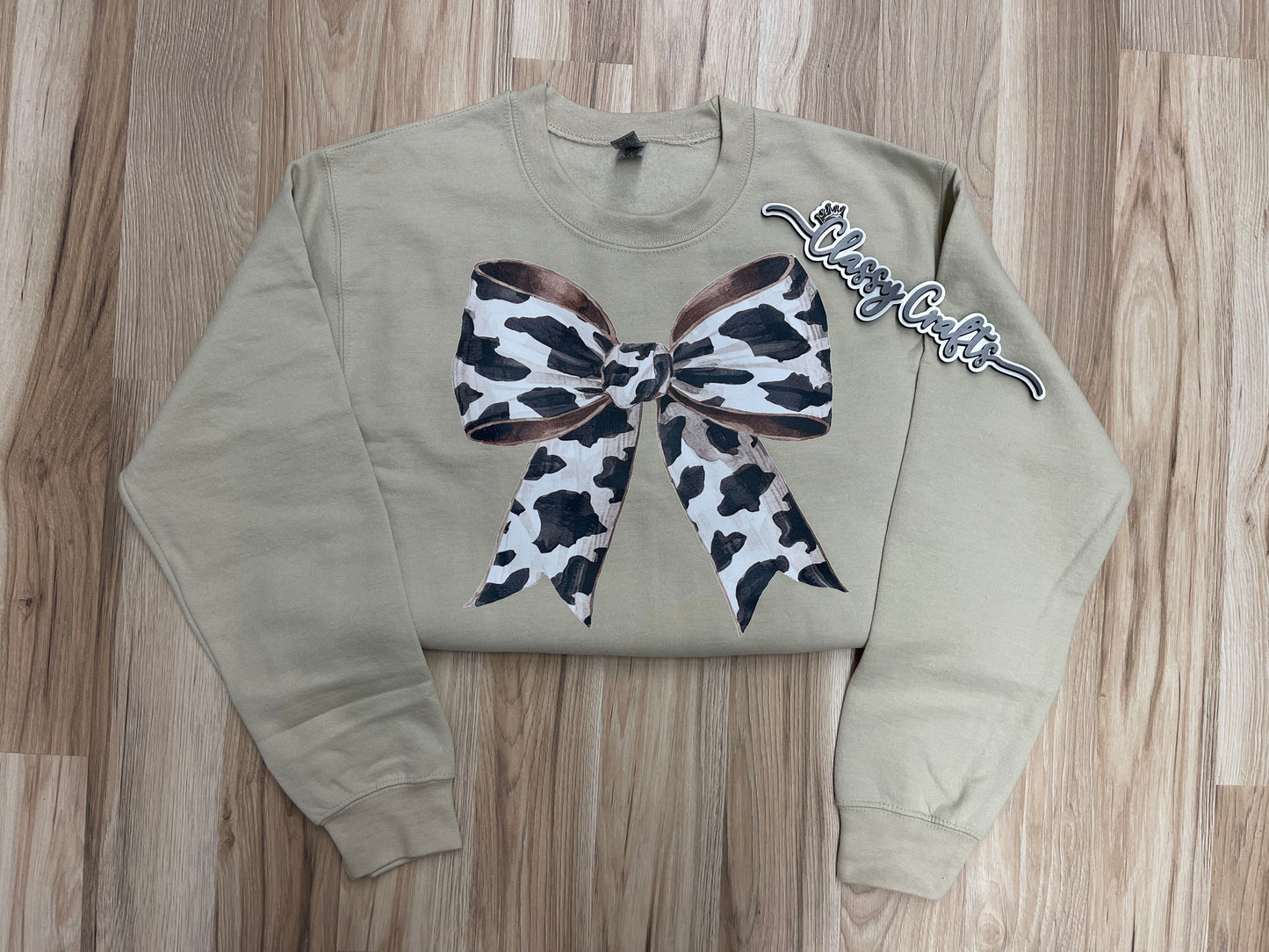Emma-Jane Cowhide Bow Sweatshirt