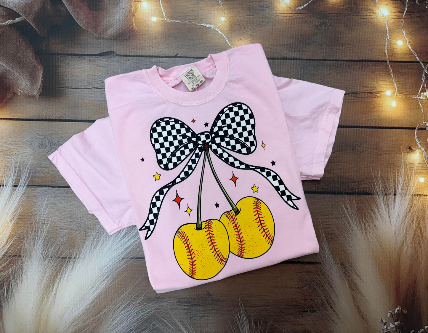 Checkered Ball Cherries OOPSIE Tee