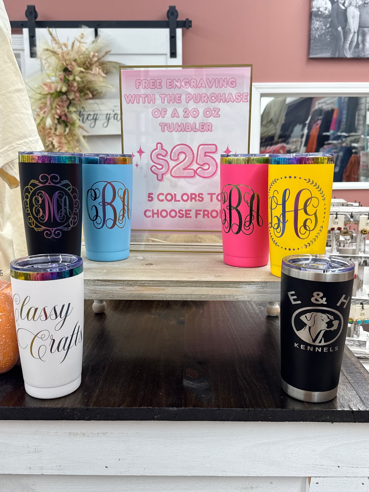 20oz Stainless Steel Tumbler - FREE ENGRAVING