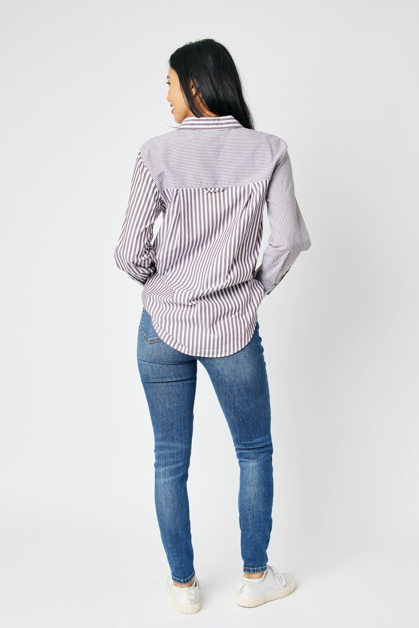 Hannah Tummy Control Destroy Skinny Judy Blue Jeans - Midrise