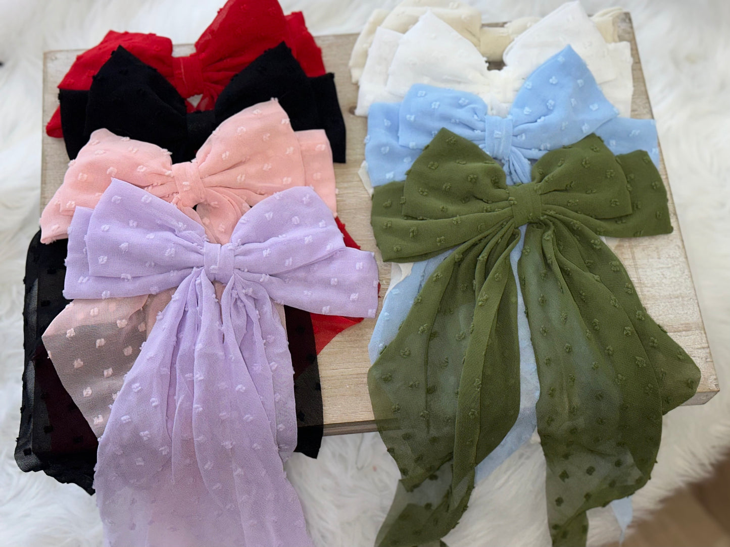 ✨ Organza Sheer Bow Ribbon Hair Clips ✨
