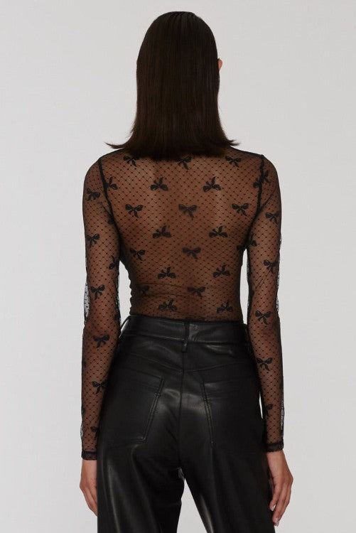 Classy Black Mesh Top