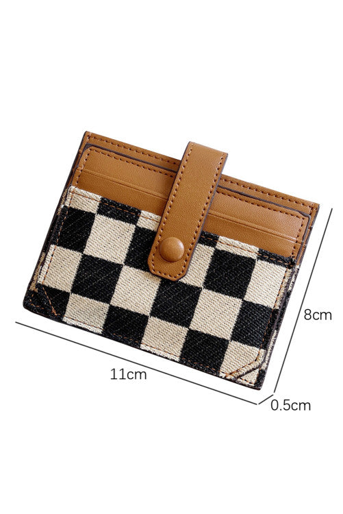 Checkered & Canvas Wallet