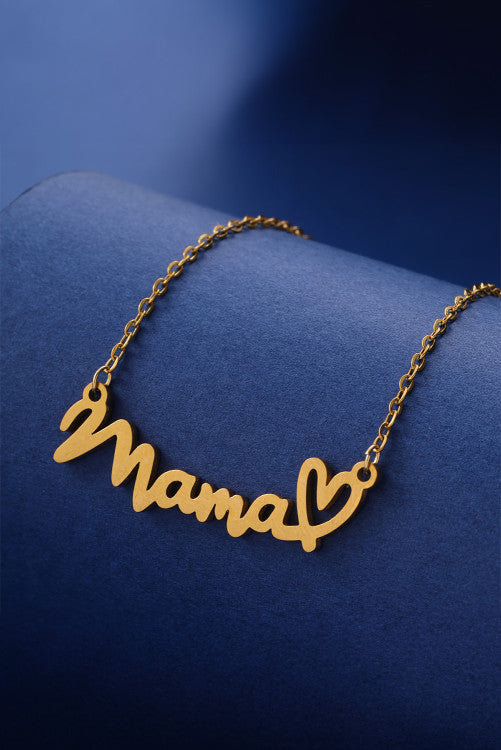 Golden Heart Mama Necklace