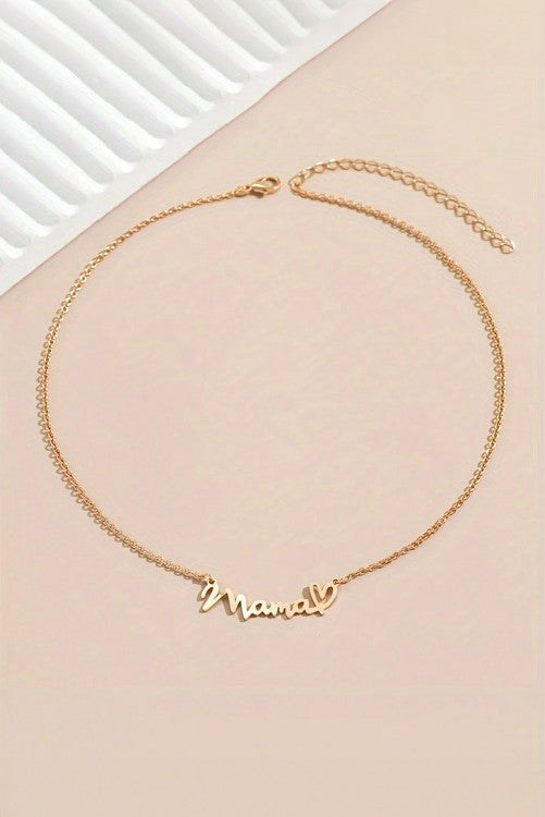 Golden Heart Mama Necklace