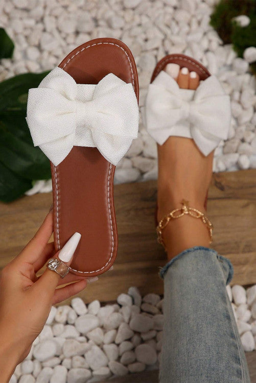 White Bow Bliss Sandals