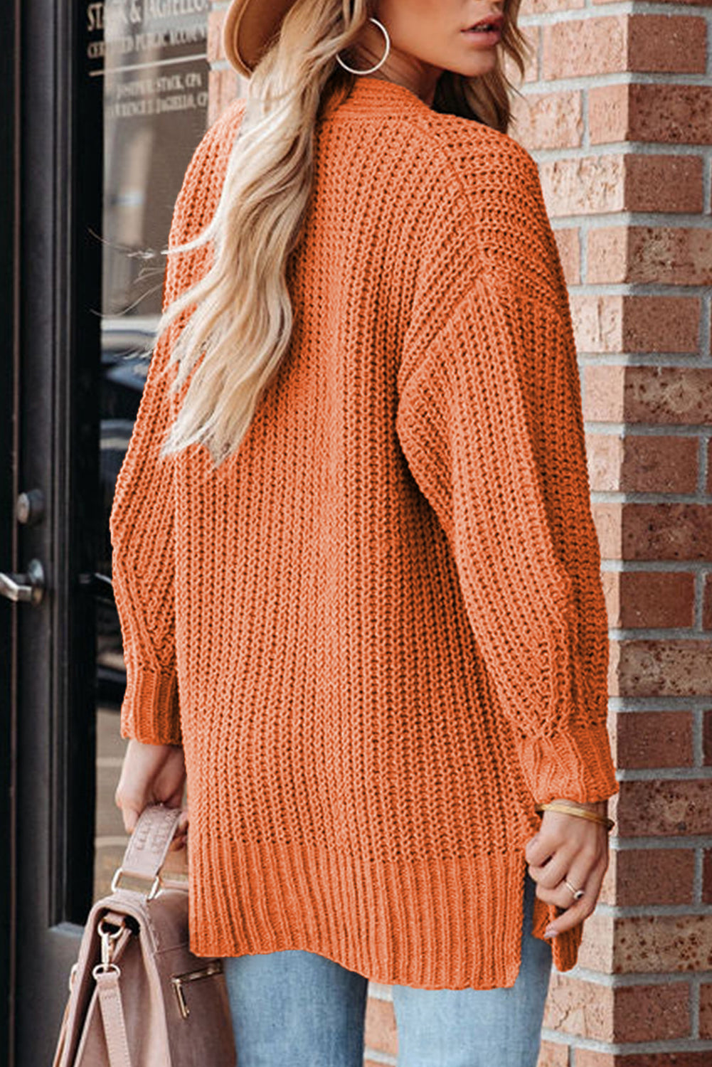 Harvest Glow Chunky Knit Button-Up Cardigan