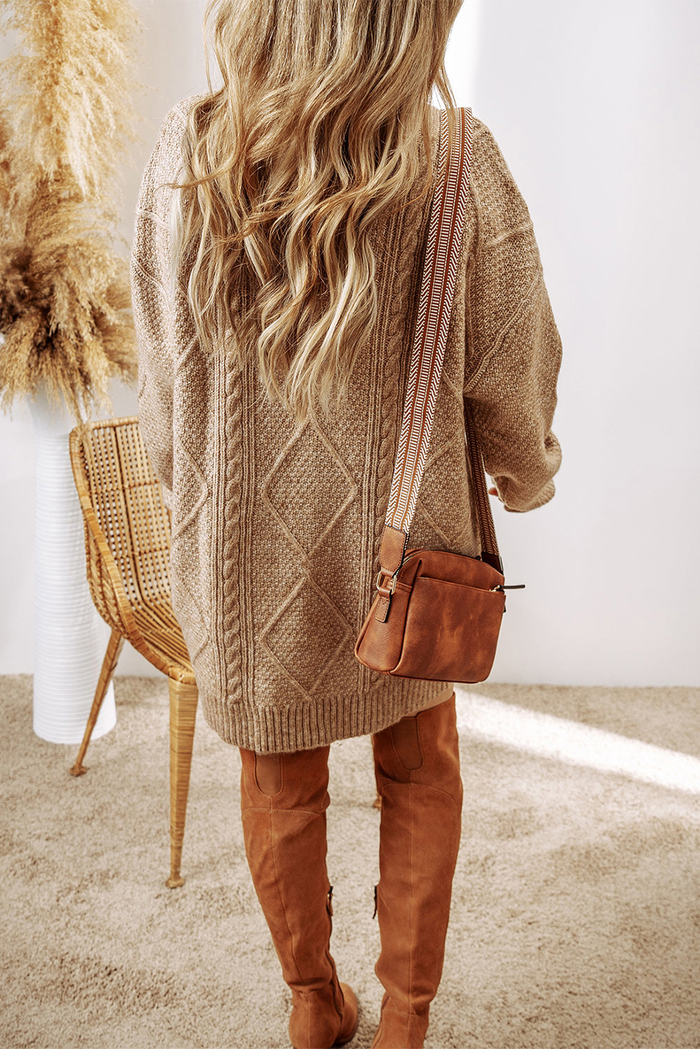 Warm Intentions Cable Knit Dress