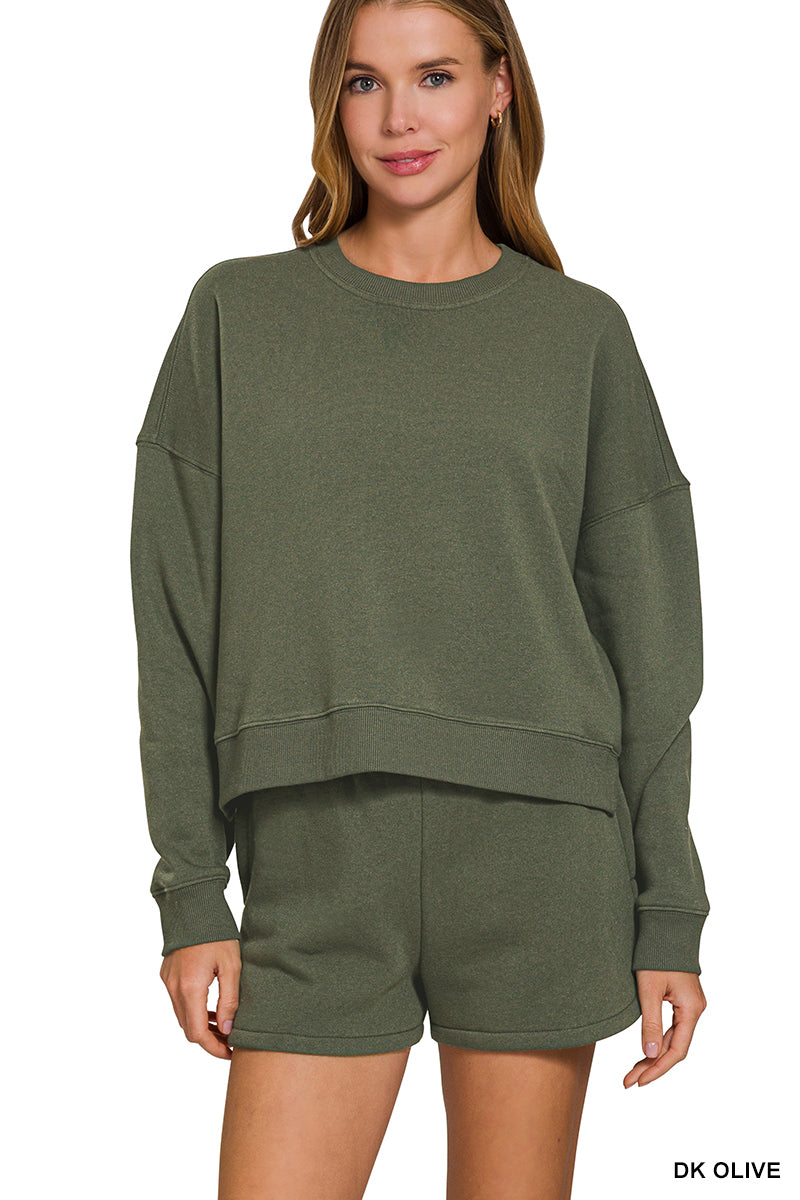 Cozy Days Fleece Sweatshirt & Shorts Set