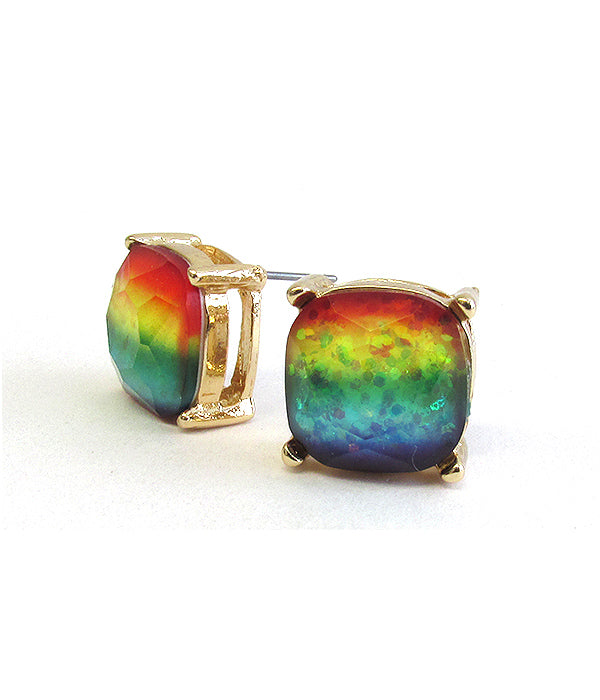 Rainbow Stud Earrings