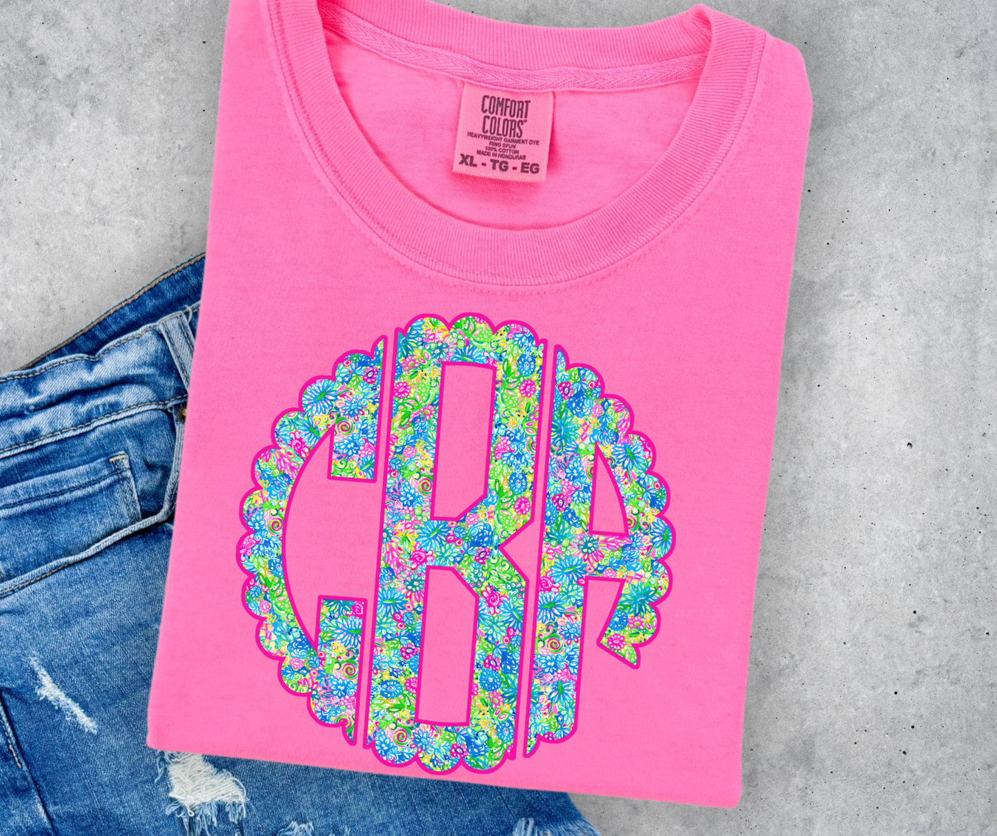 LILLY MONOGRAM COMFORT COLOR TEE ๐