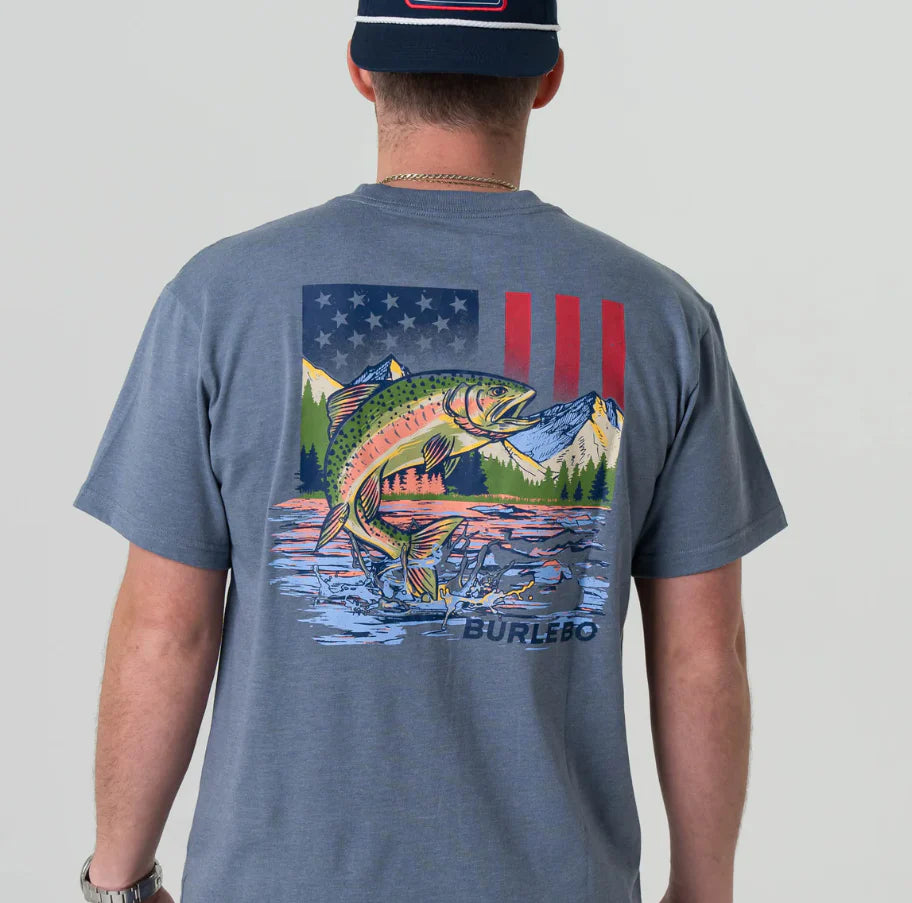 Burlebo Patriotic Fish Pocket Tee