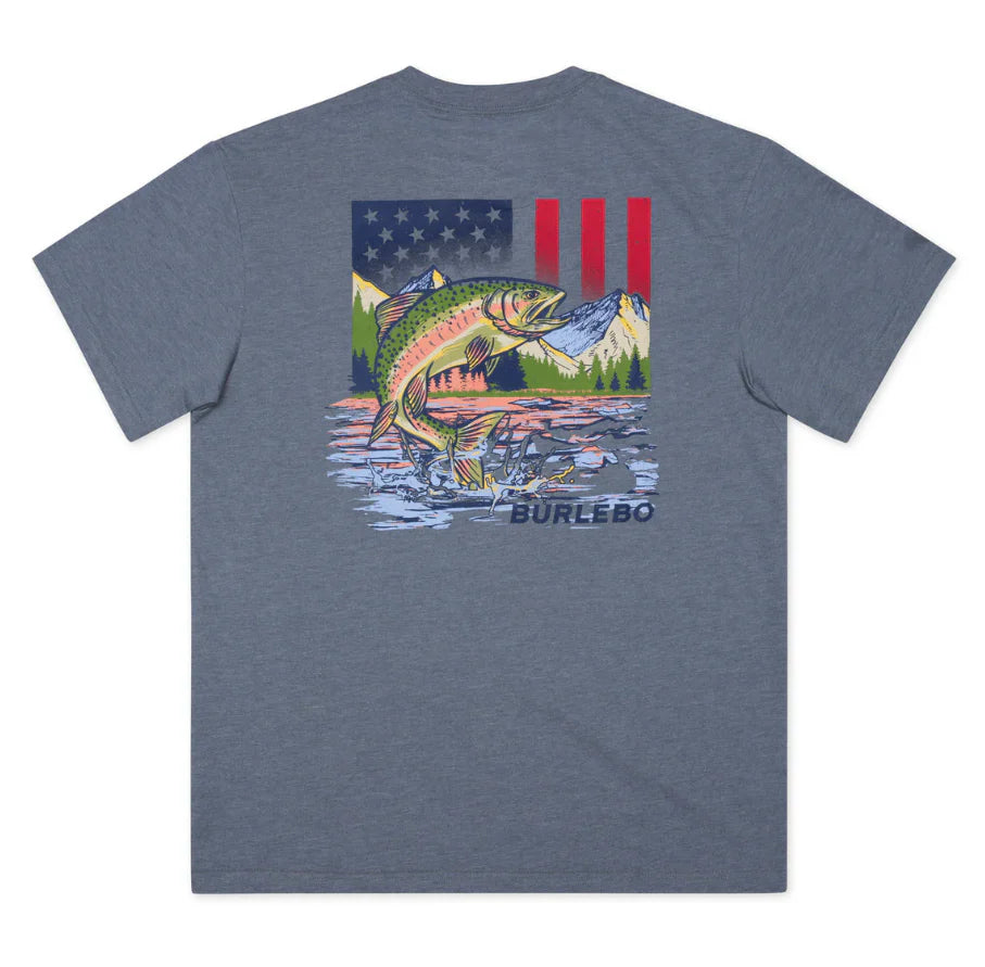Burlebo Patriotic Fish Pocket Tee