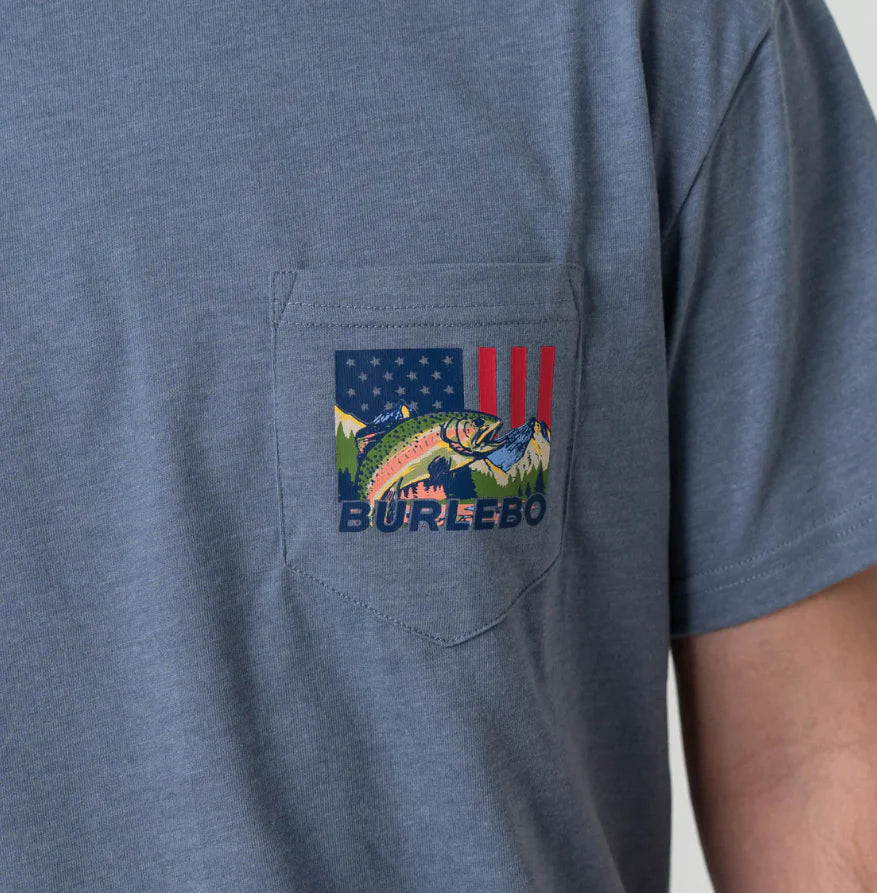 Burlebo Patriotic Fish Pocket Tee
