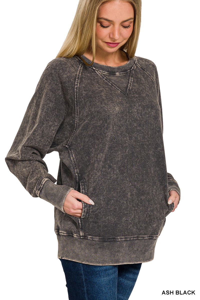 Cloud Fade Acid Wash Pullover
