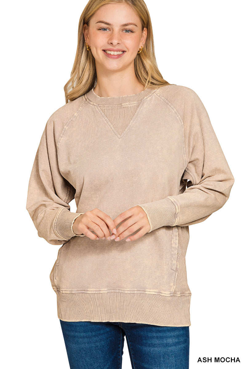 Cloud Fade Acid Wash Pullover