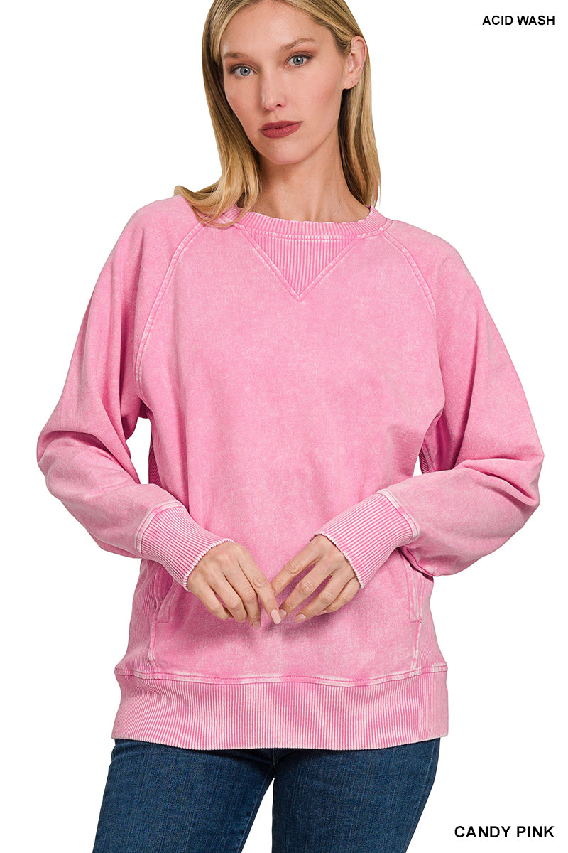 Cloud Fade Acid Wash Pullover