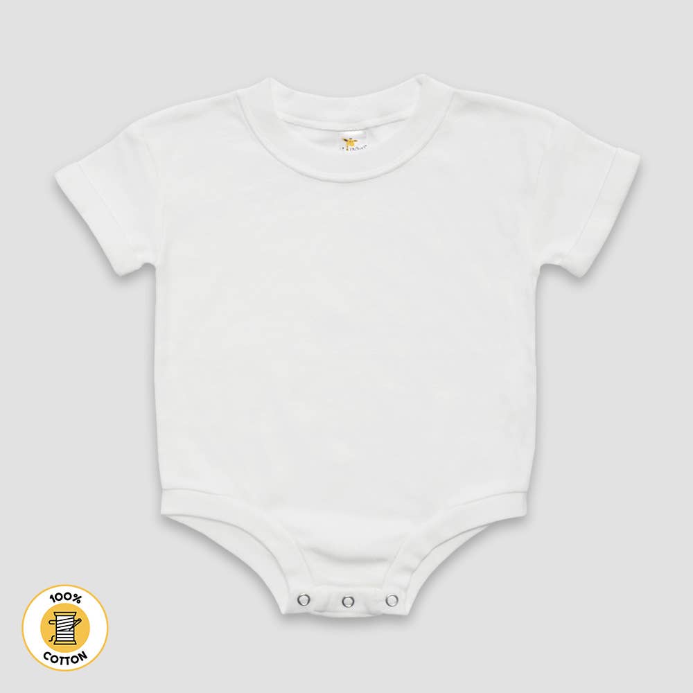 Baby Bubble Romper Cotton blank short sleeve Includes Basic Personlization!