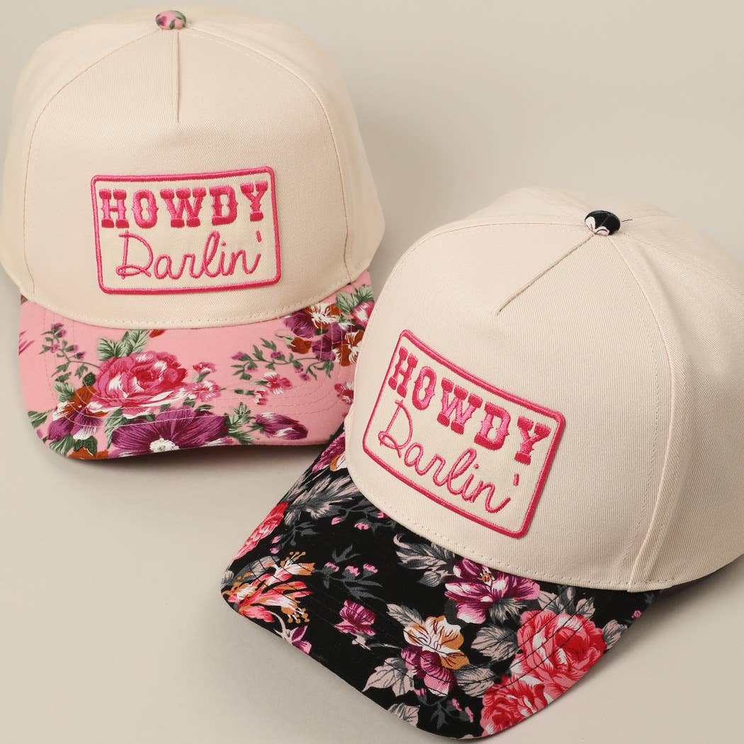 Howdy Darlin' Floral Patch Trucker Hat