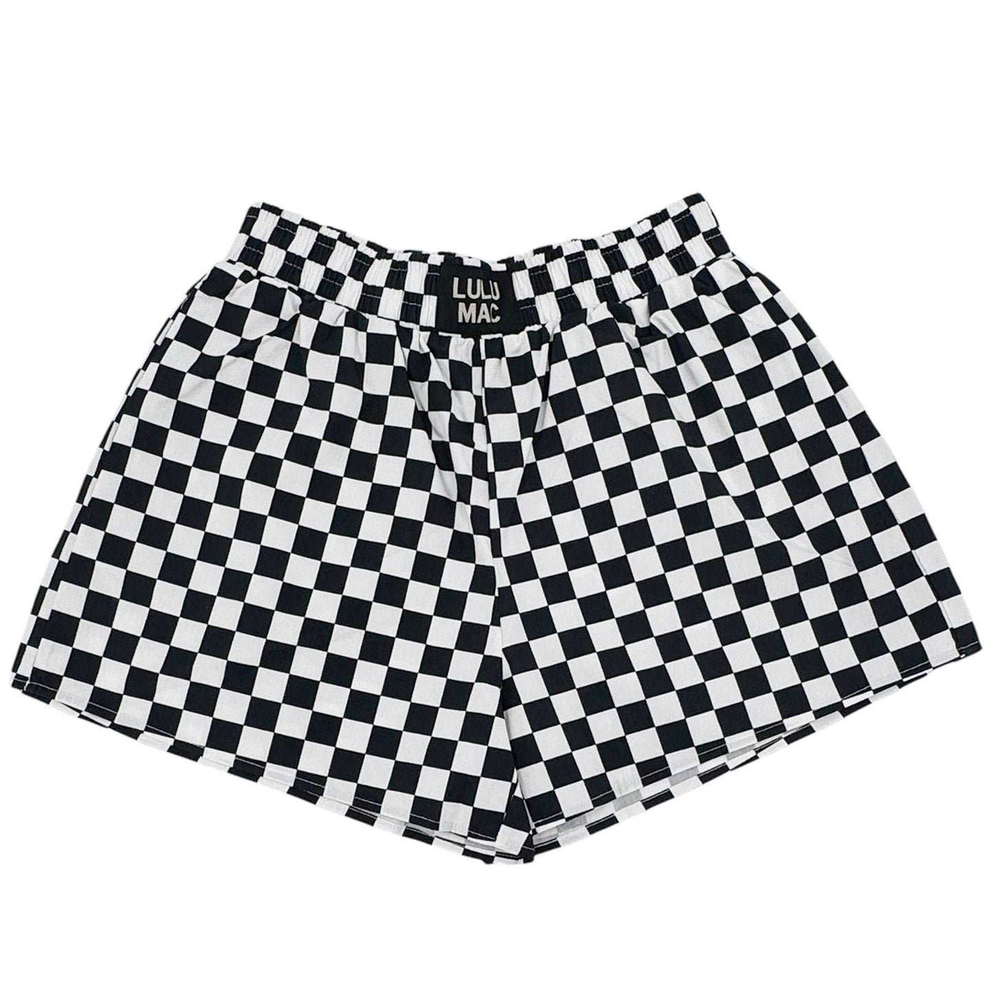 BXCK-BLACK WHITE CHECK BOXER SHORT
