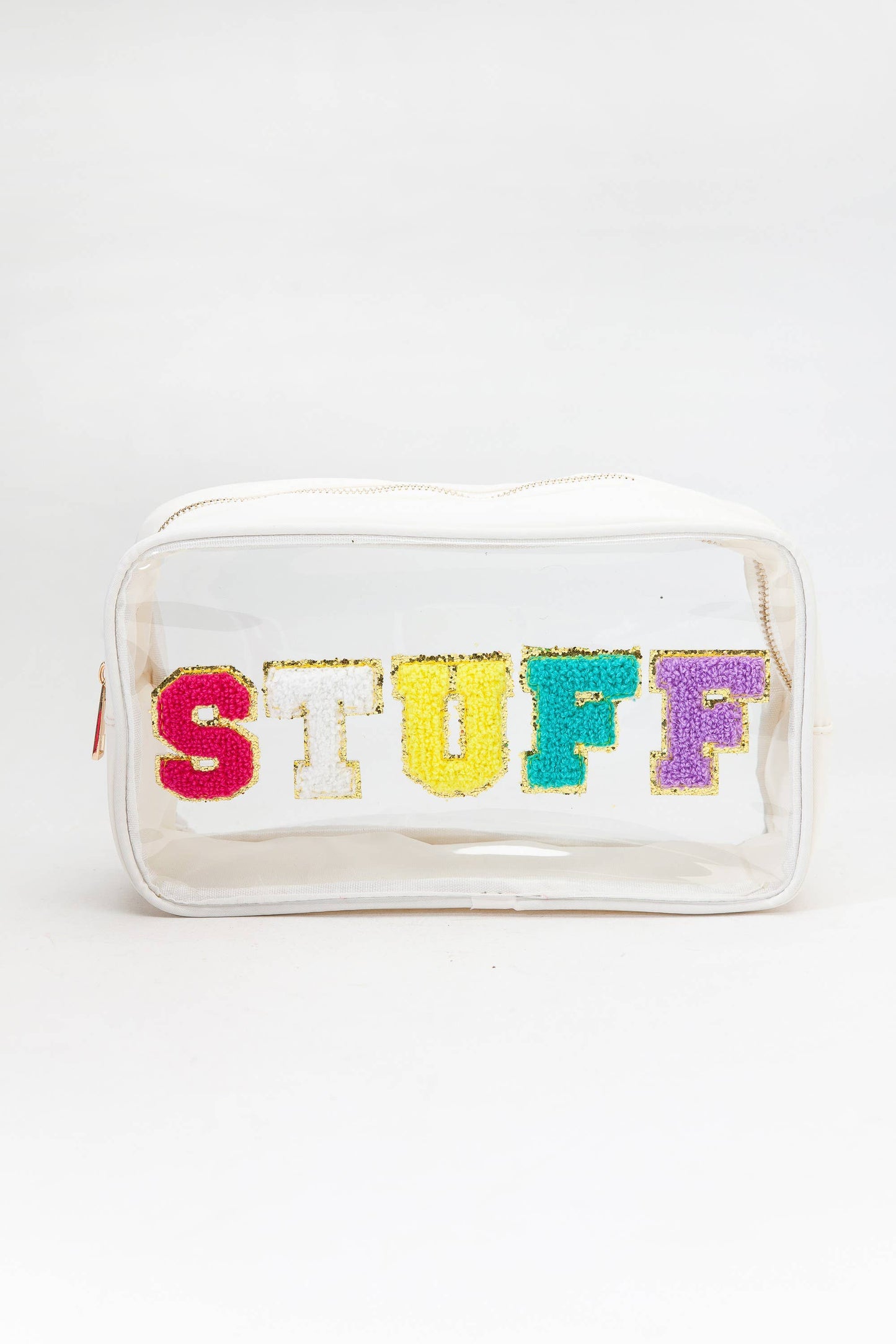 LARGE CLEAR STUFF TRAVEL COSMETIC MAKEUP POUCH