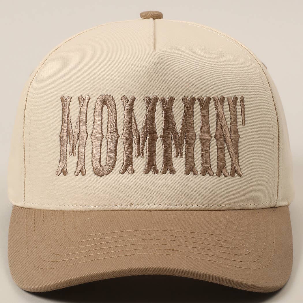 MOMMIN' Embroidered Two-Tone Trucker Hat