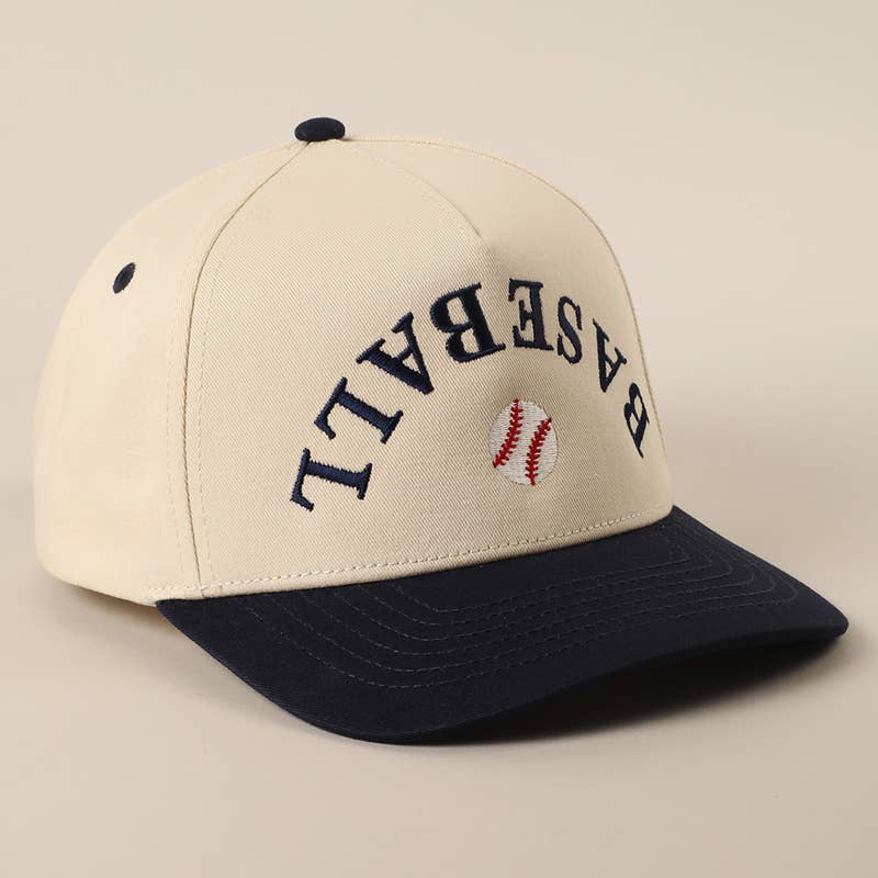Baseball Upside Down Lettering Trucker Hat